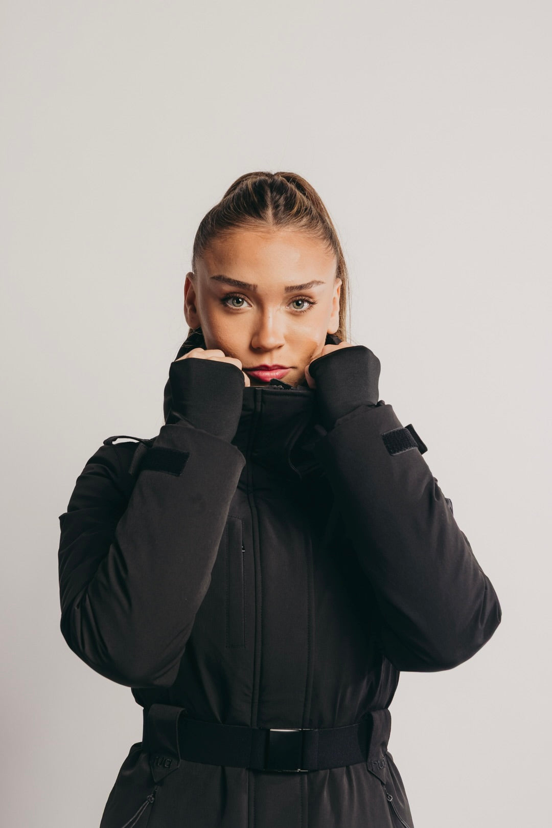 Belted Ski Jacket - Black