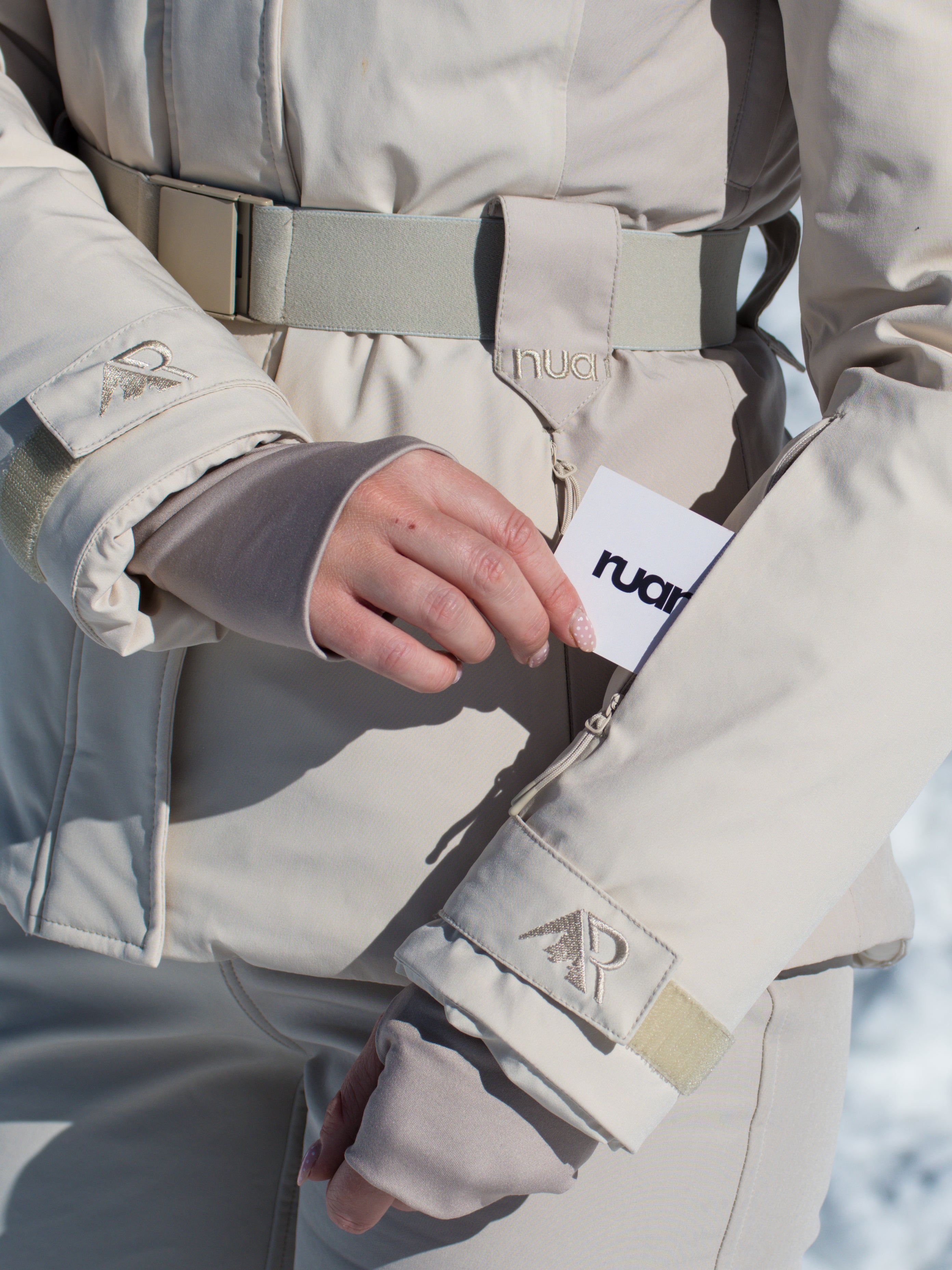 Belted Ski Jacket - Neutral