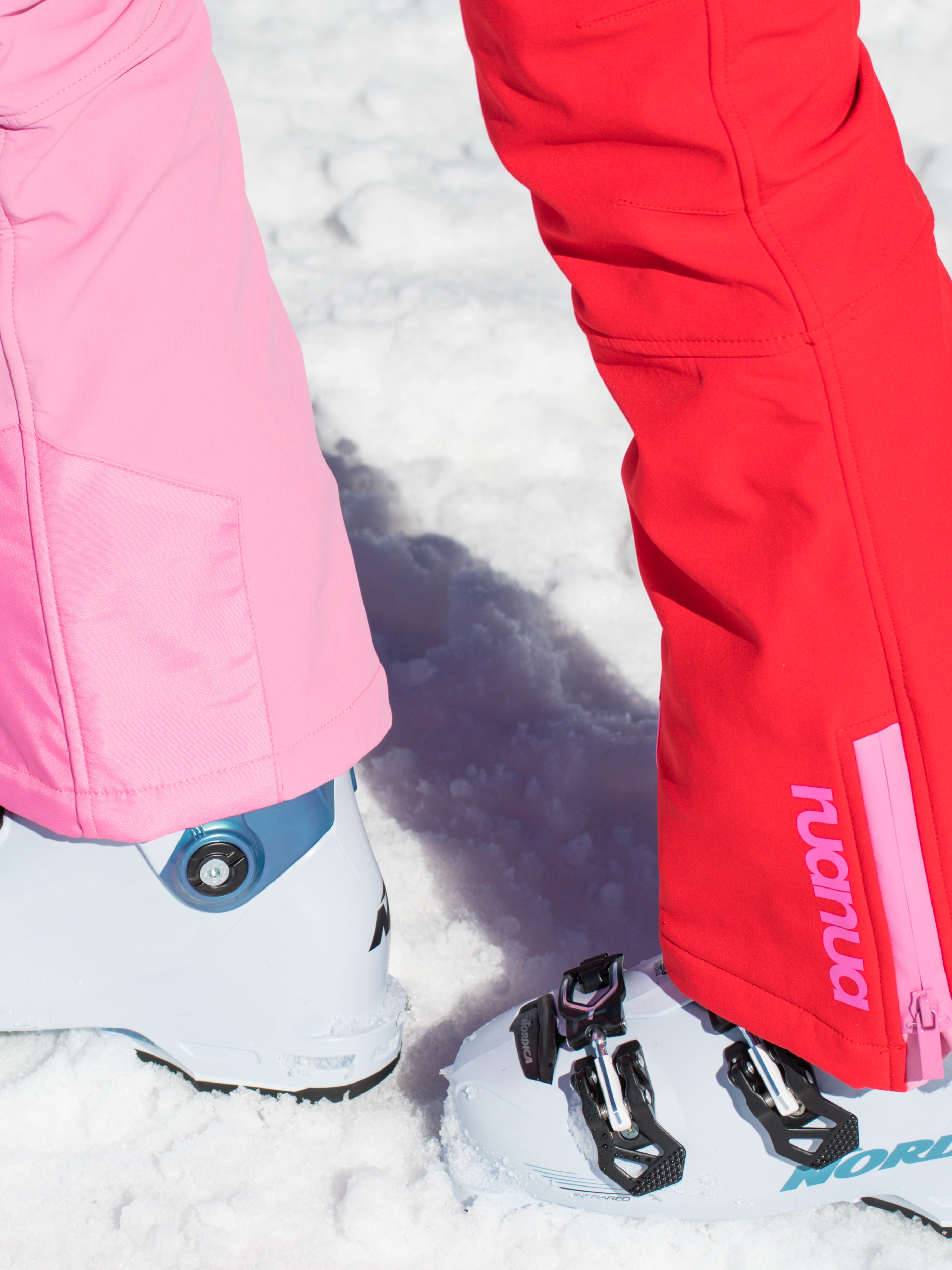 Slim Leg Ski Trouser - Red and Pink