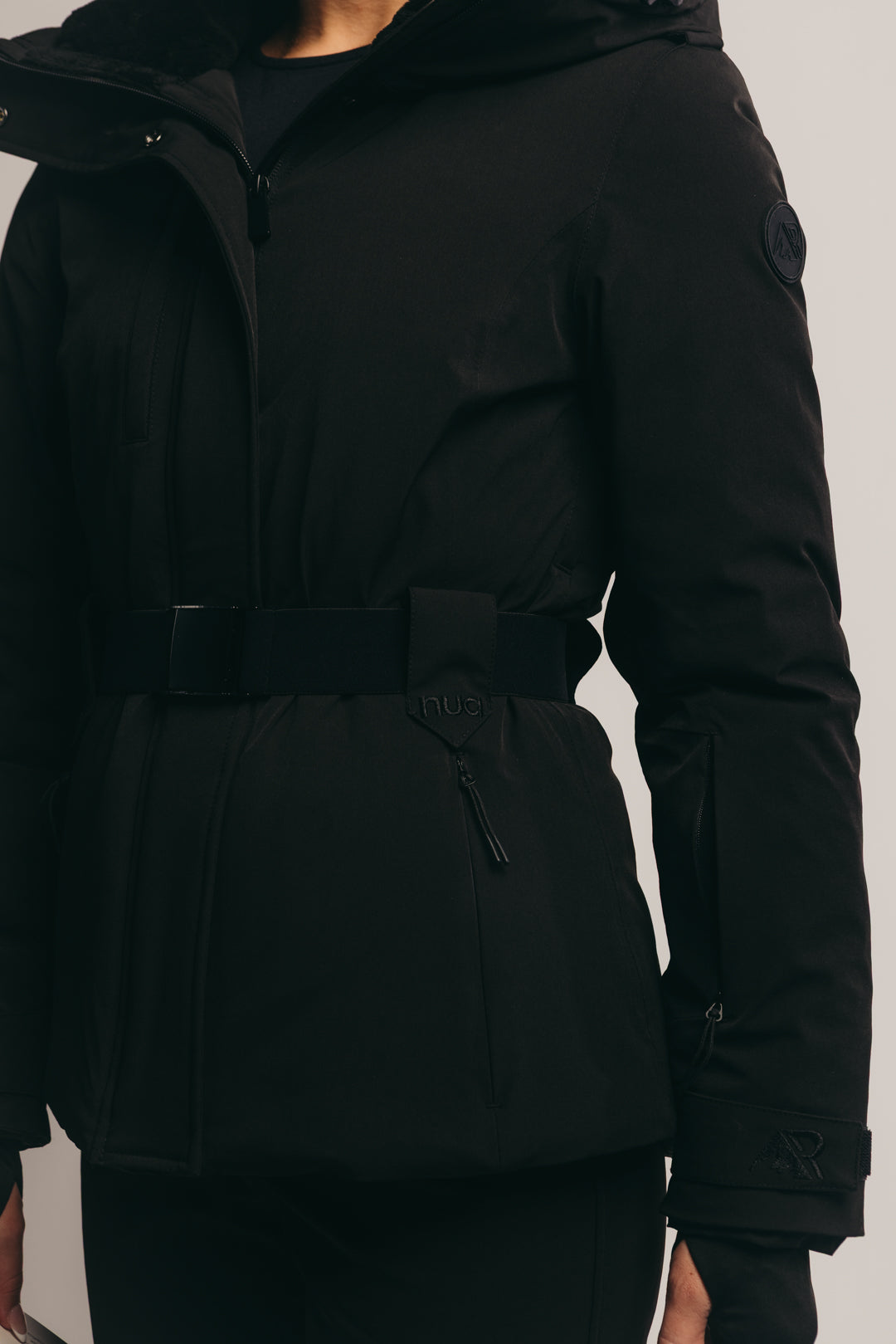 Belted Ski Jacket - Black