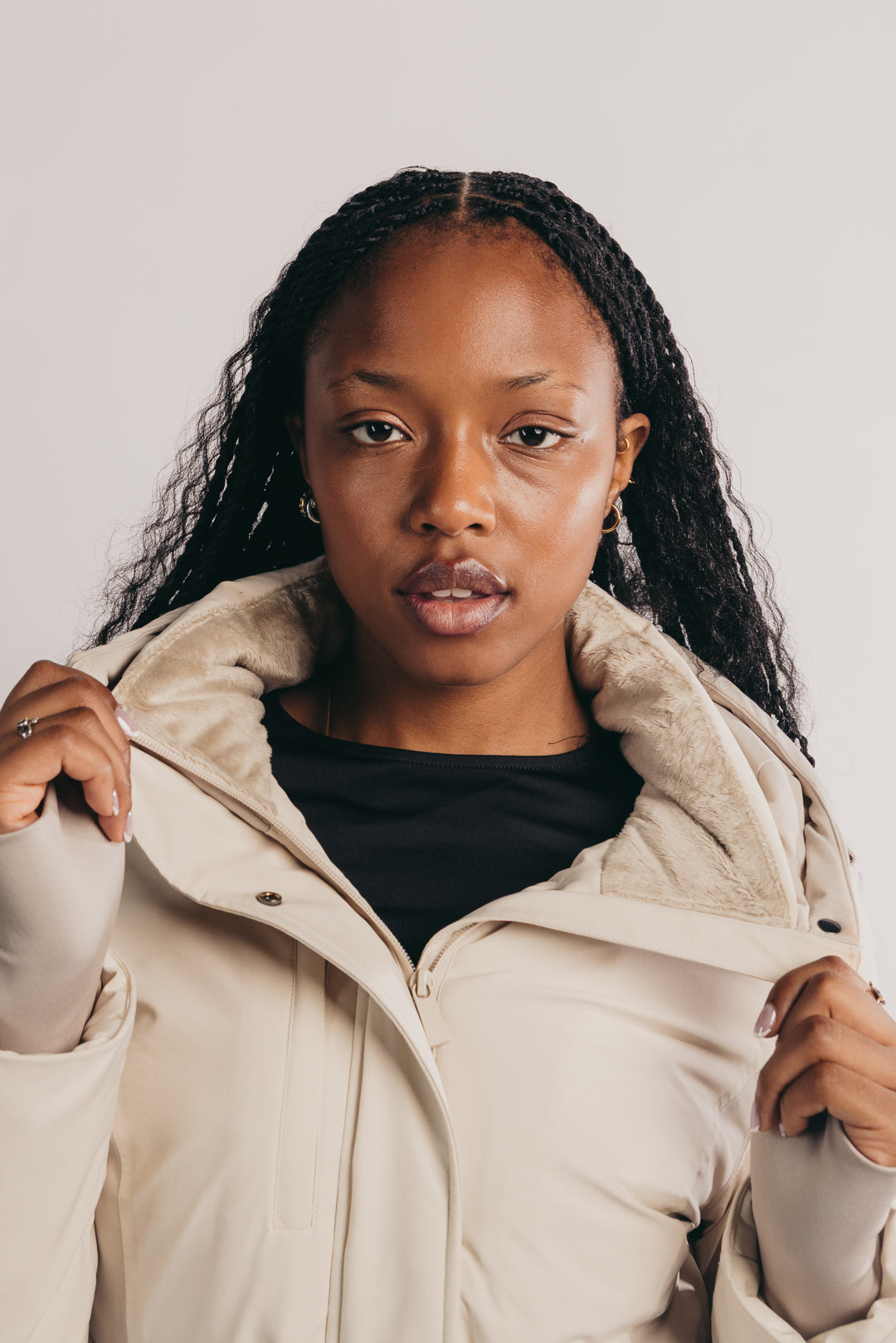 Belted Ski Jacket - Neutral