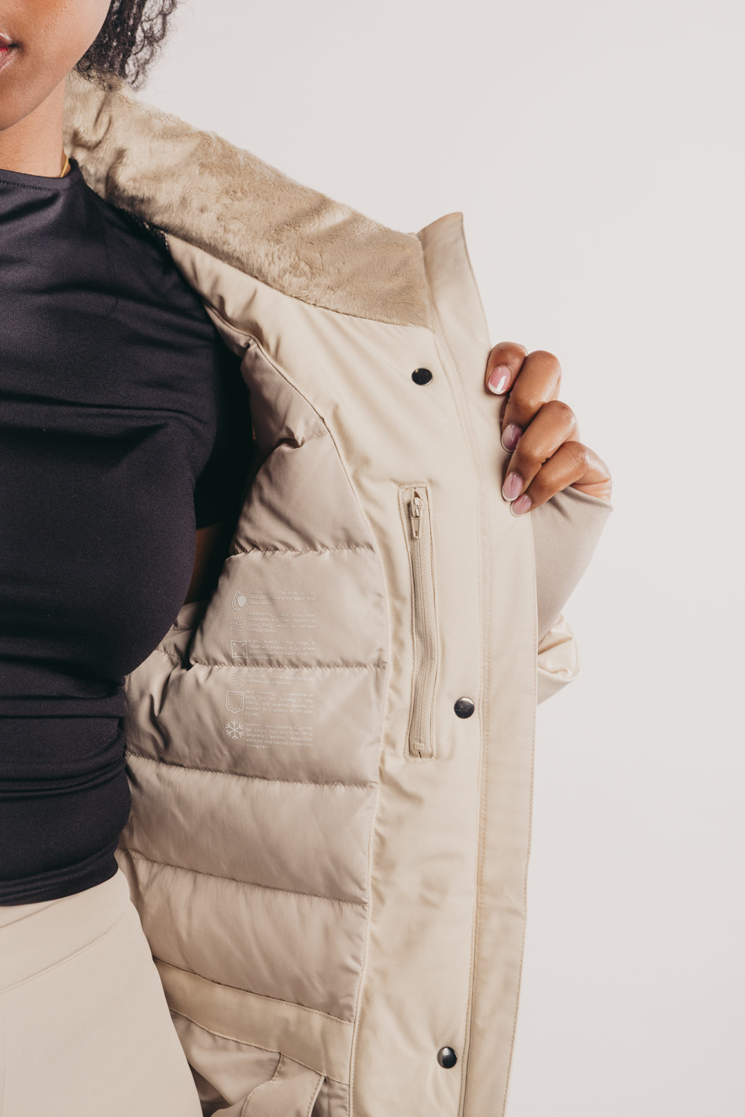 Belted Ski Jacket - Neutral