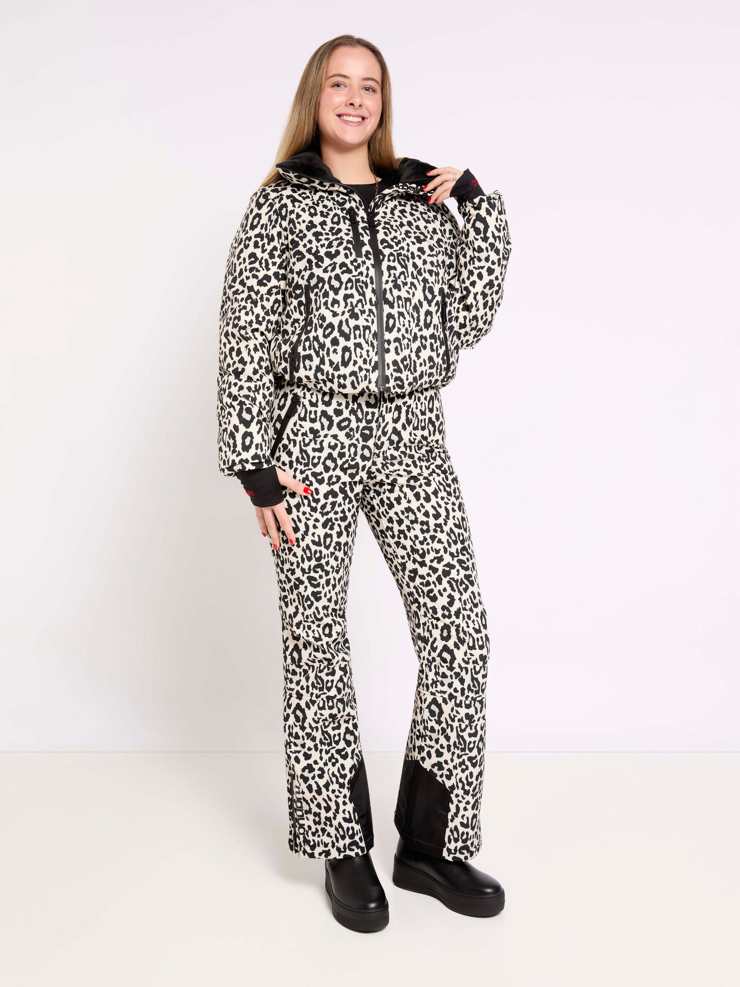 Padded Down Ski Jacket - Leopard