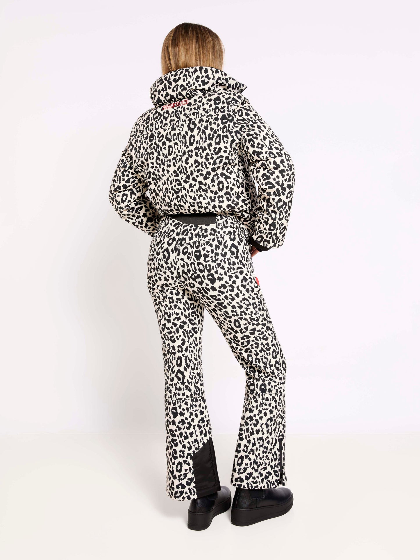 Padded Down Ski Jacket - Leopard
