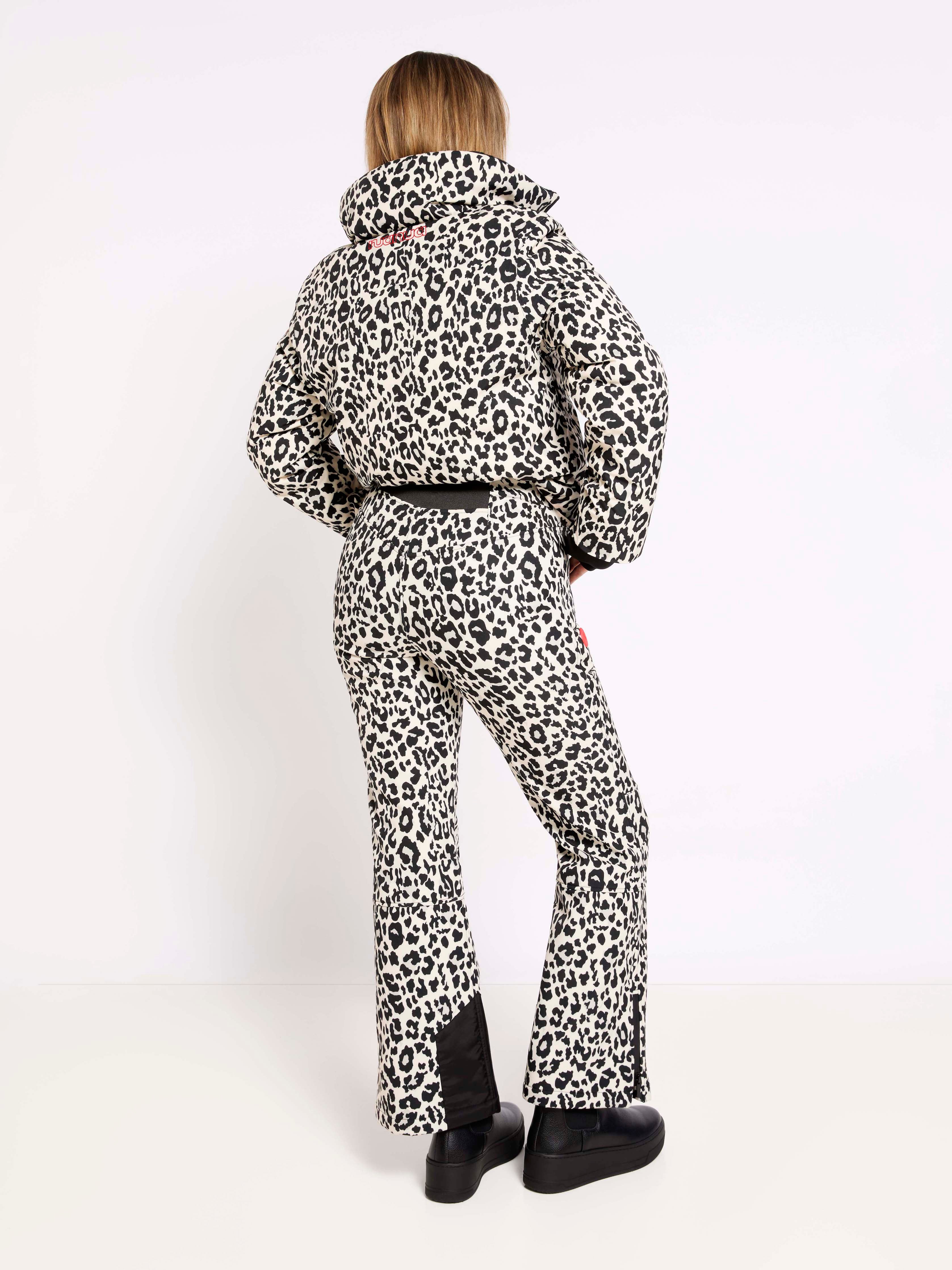 Padded Down Ski Jacket - Leopard