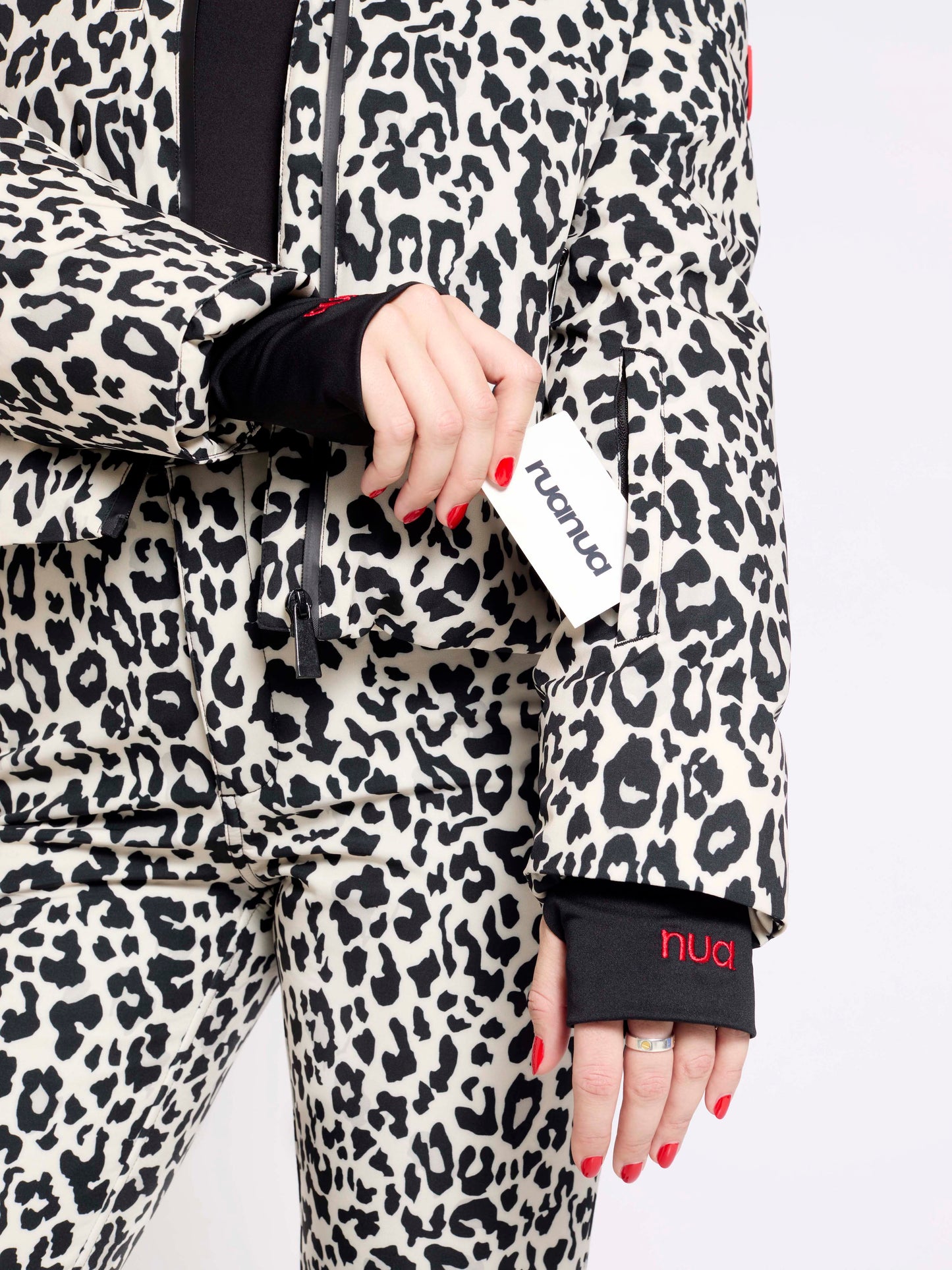 Padded Down Ski Jacket - Leopard