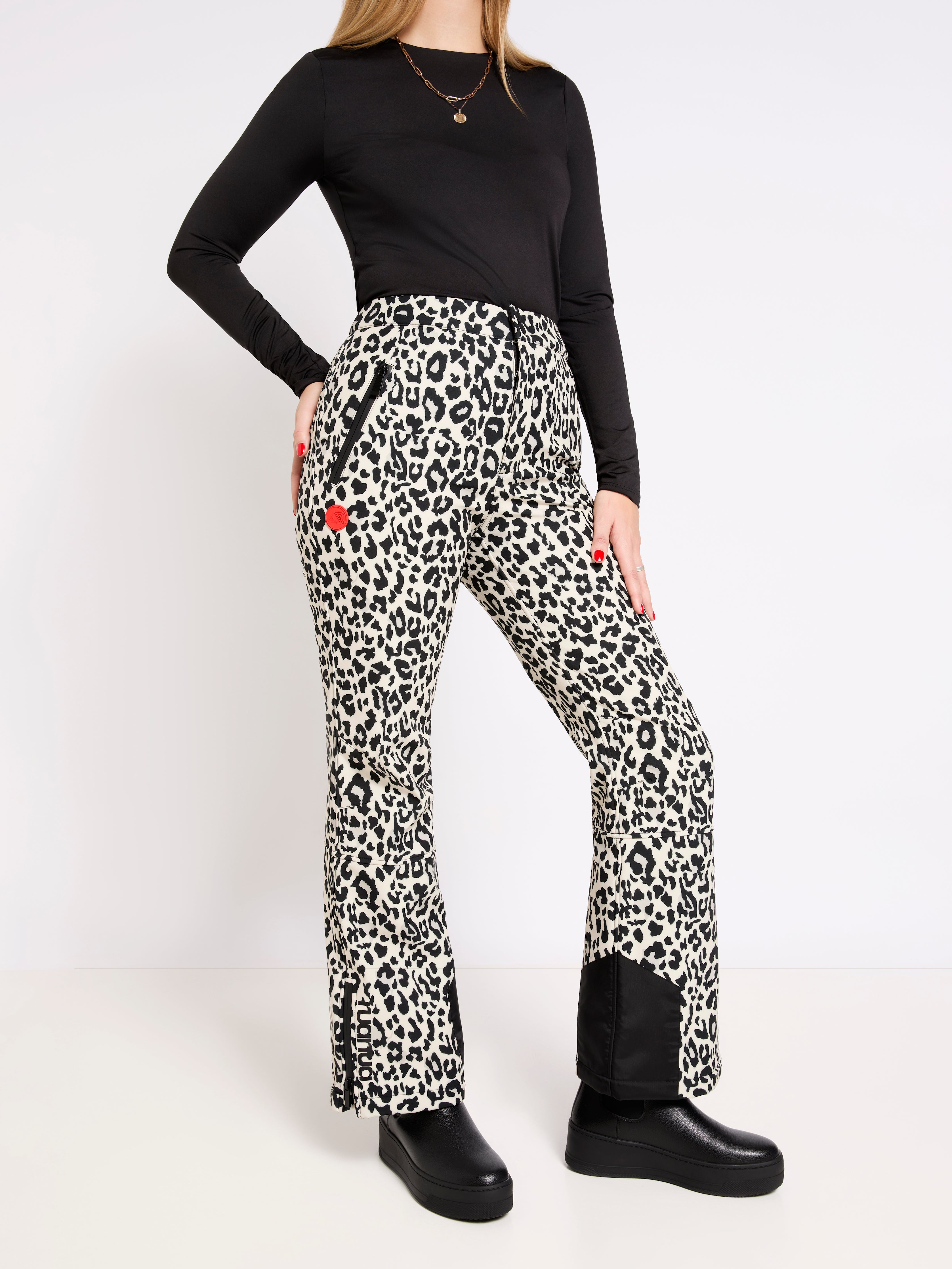 Slim Leg Ski Trouser - Leopard