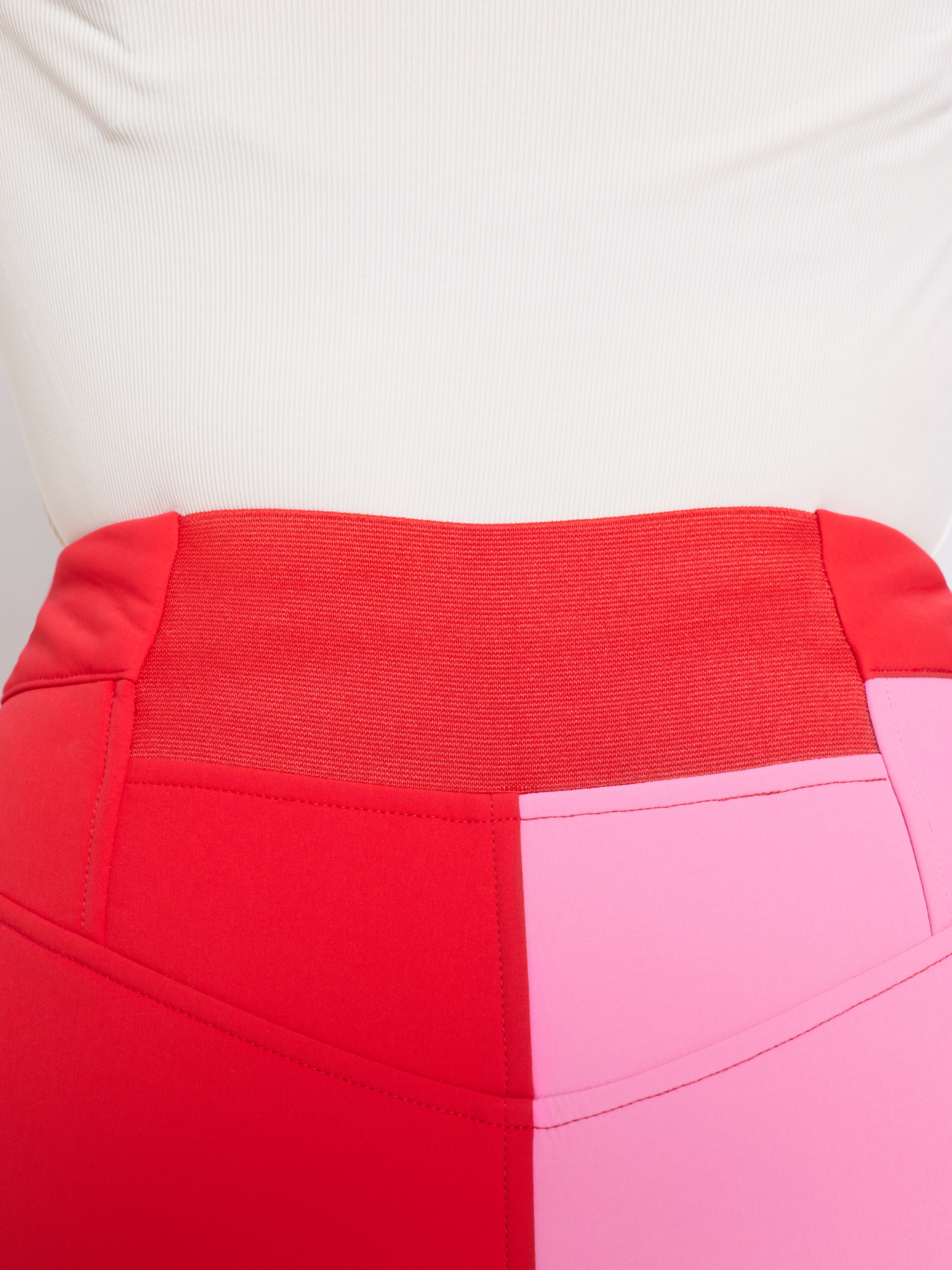 Slim Leg Ski Trouser - Red and Pink