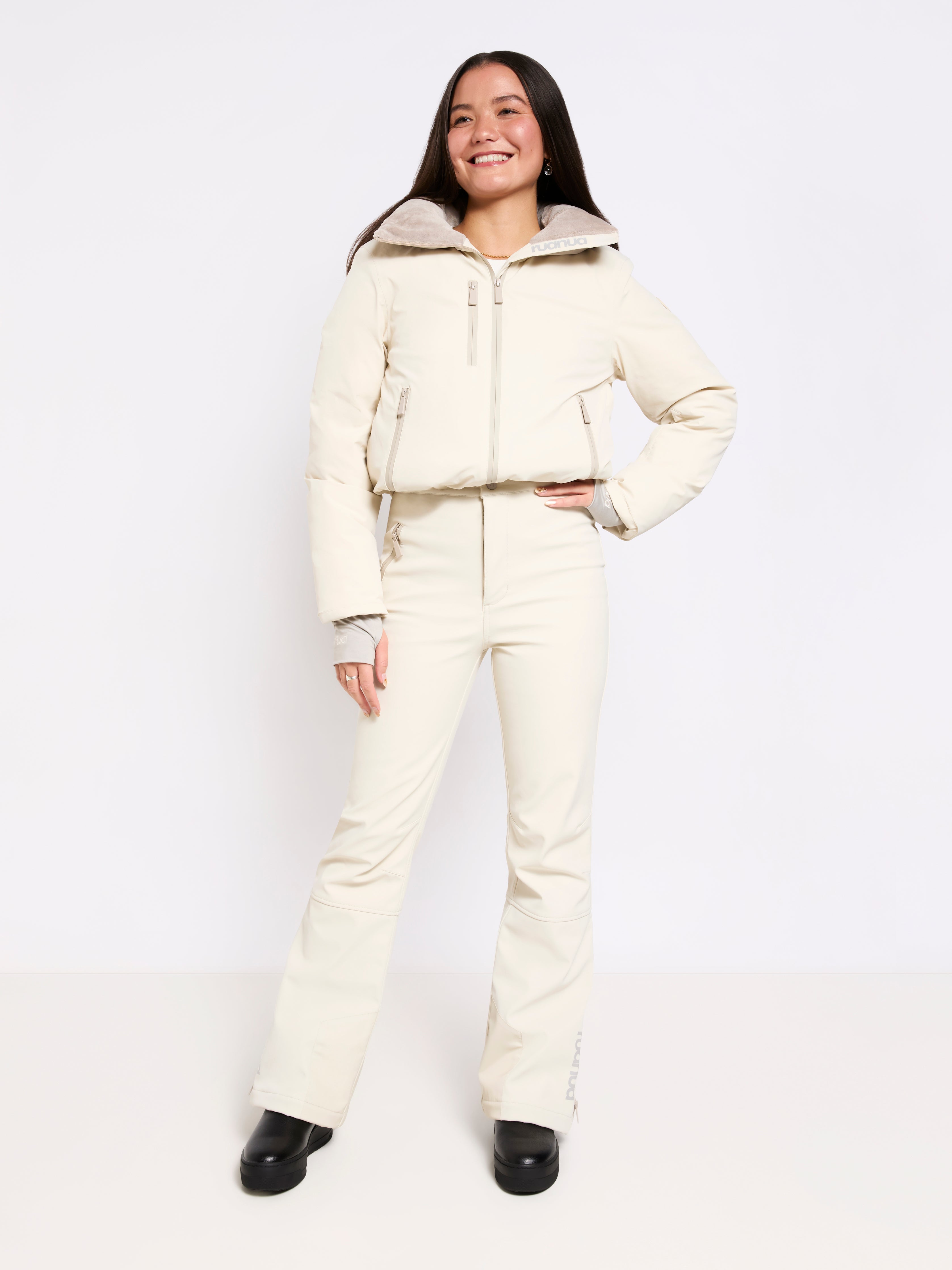 Padded Down Ski Jacket - Neutral