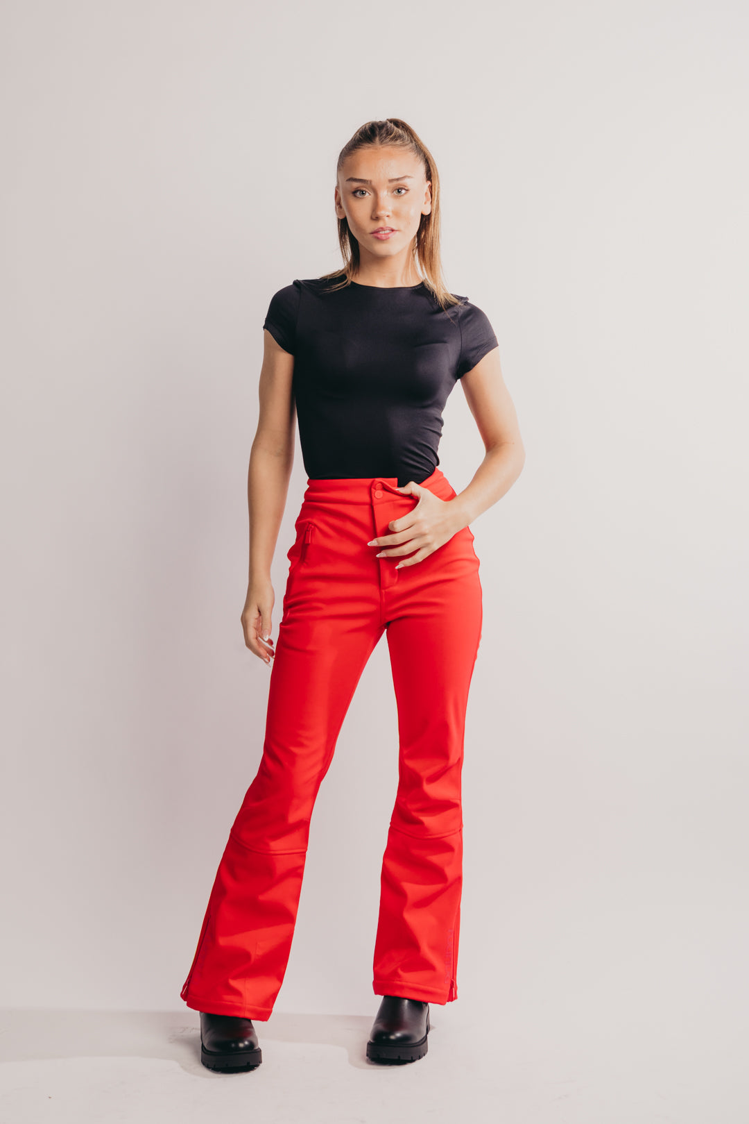 Slim Leg Ski Trouser - Red