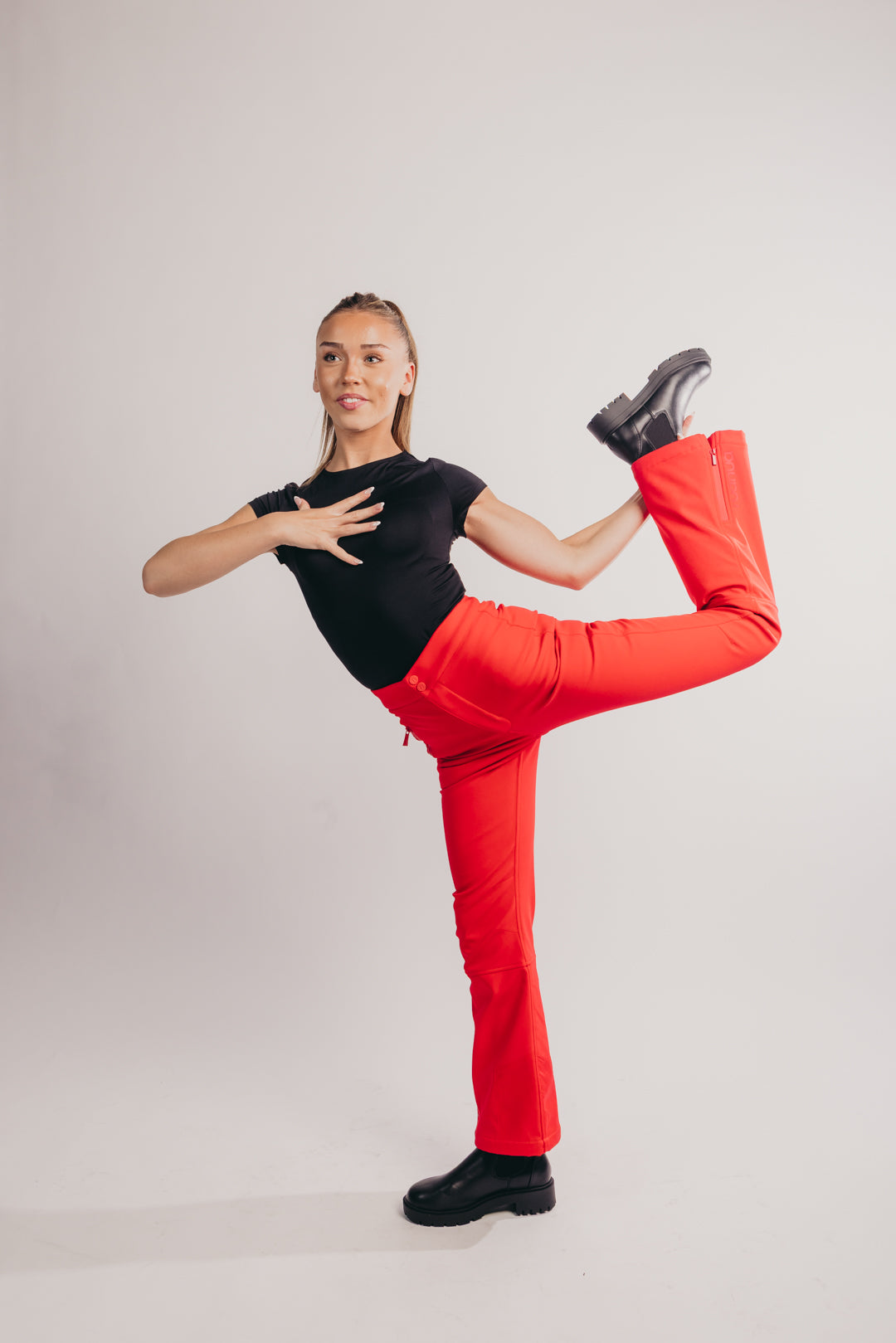 Slim Leg Ski Trouser - Red