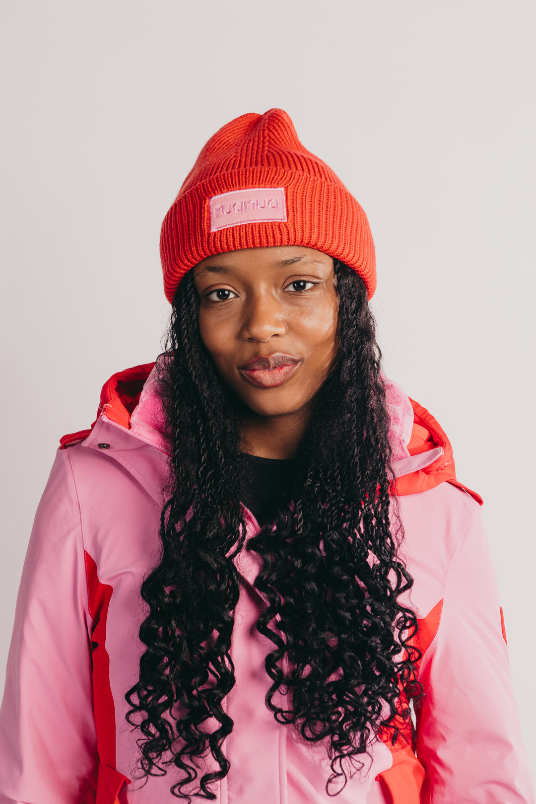 Ribbed Beanie - Red