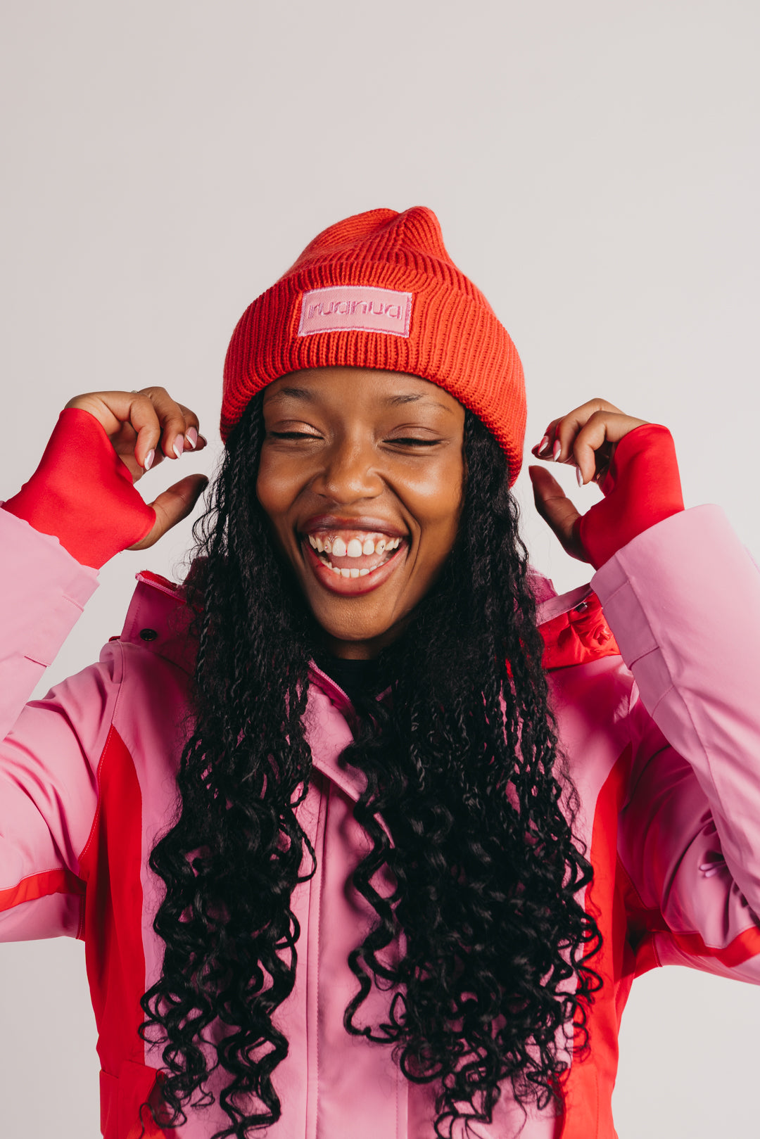 Ribbed Beanie - Red