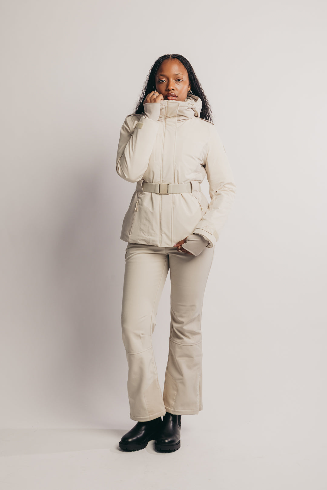 Belted Ski Jacket - Neutral