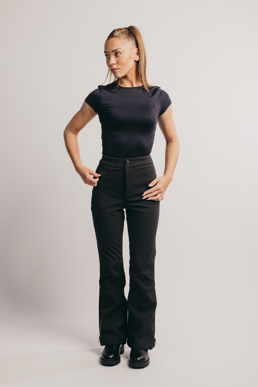Slim Leg Ski Trouser - Black