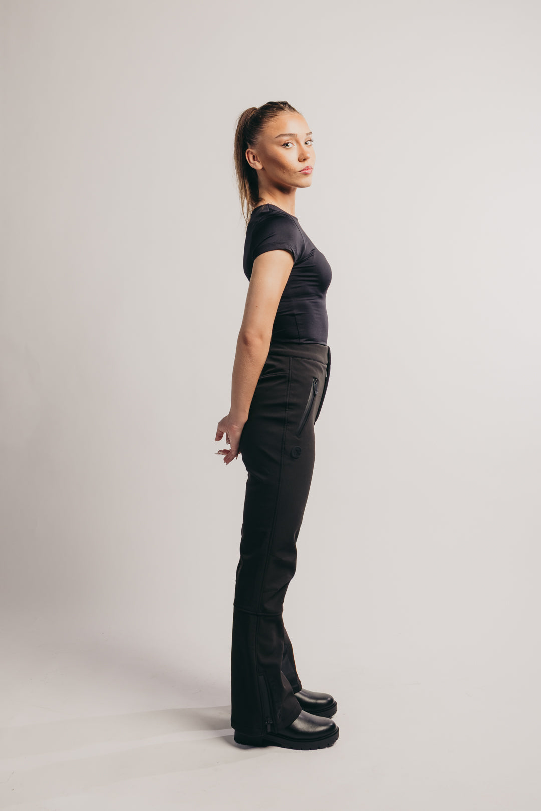 Slim Leg Ski Trouser - Black