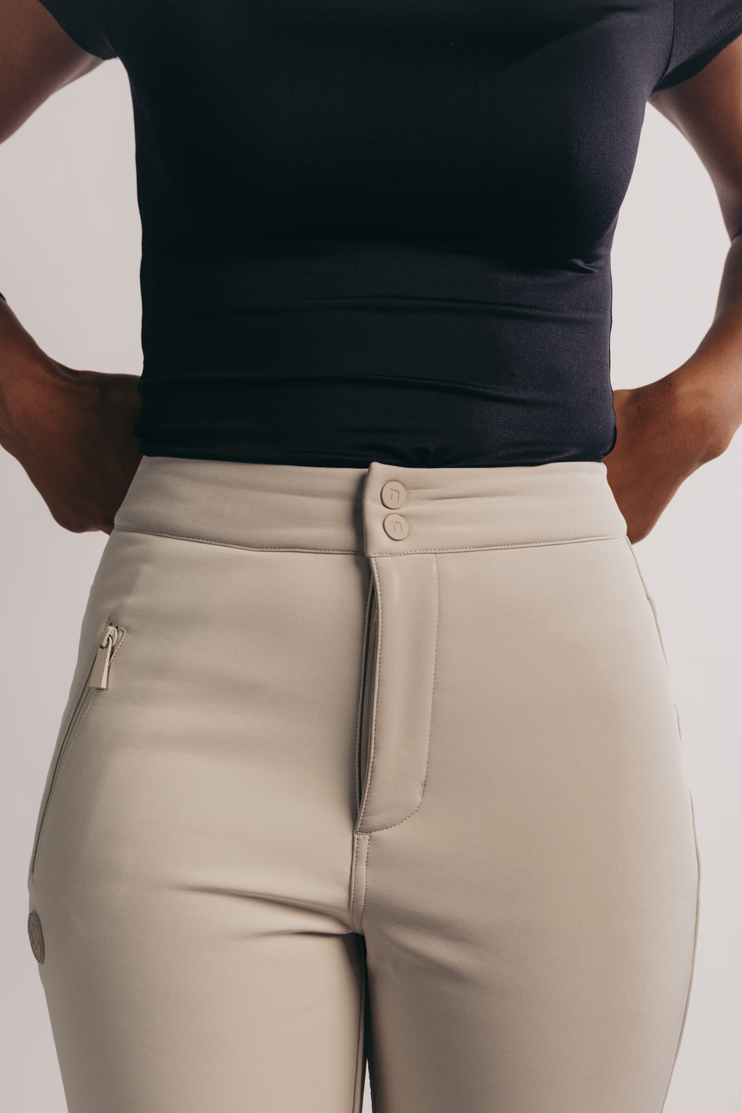Slim Leg Ski Trouser - Neutral Tonal Colourblock