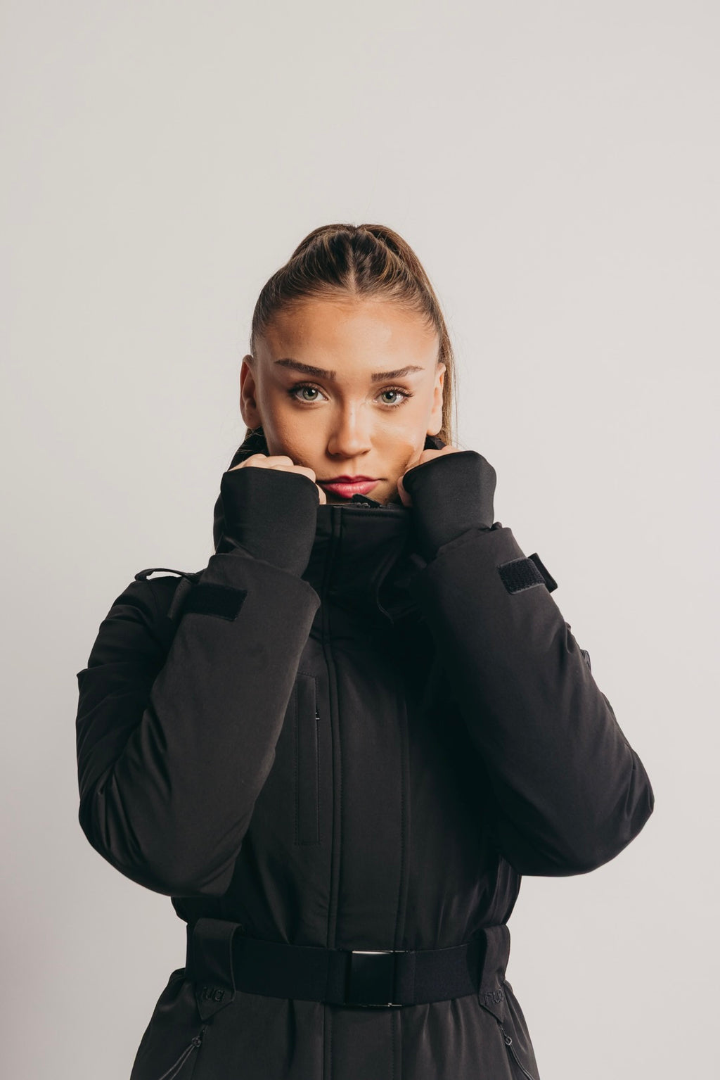 Belted Ski Jacket - Black