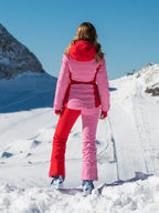 Slim Leg Ski Trouser - Red and Pink