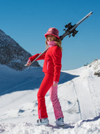Slim Leg Ski Trouser - Red and Pink