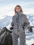 Padded Down Ski Jacket - Leopard