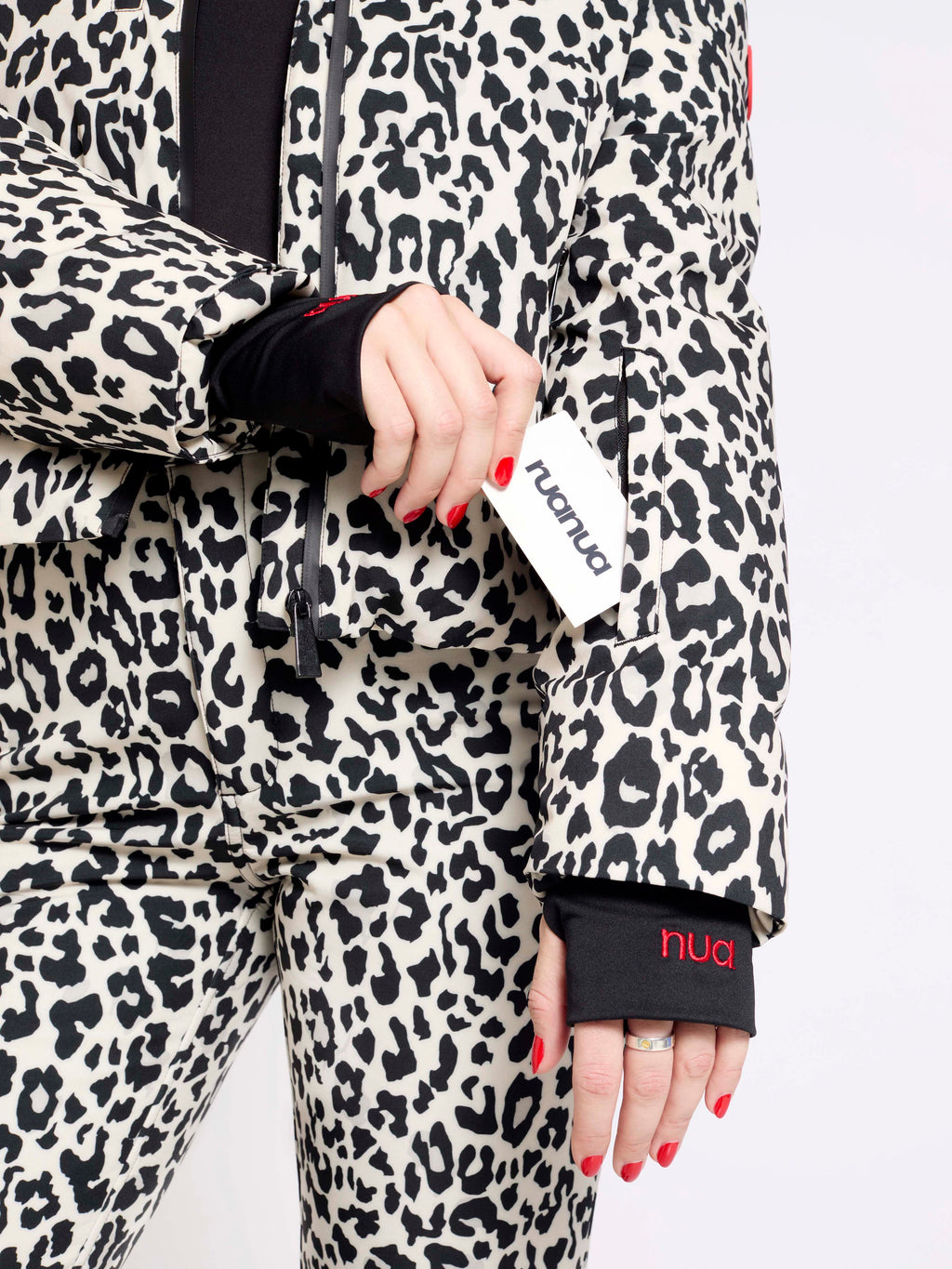 Padded Down Ski Jacket - Leopard
