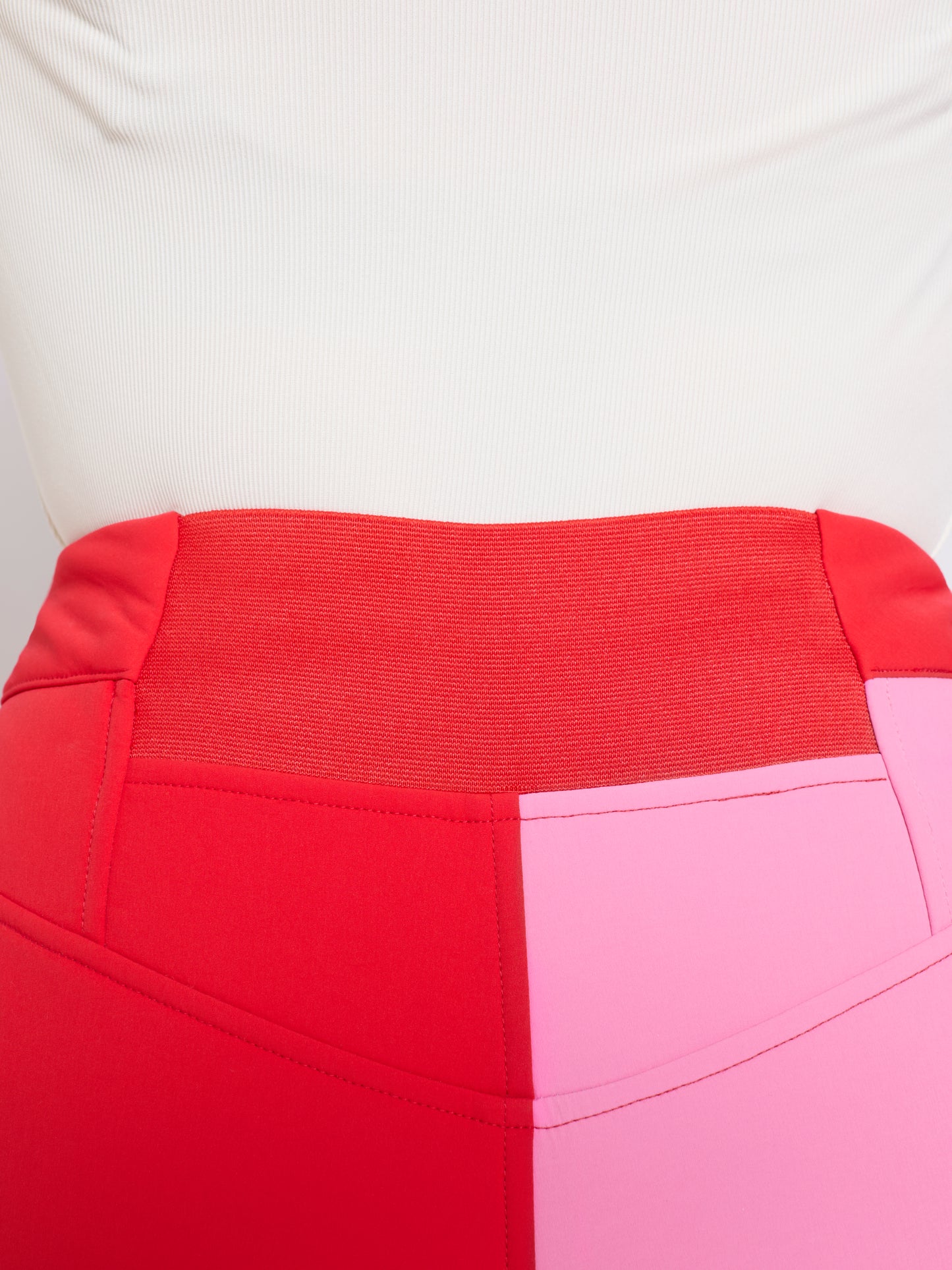 Slim Leg Ski Trouser - Red and Pink