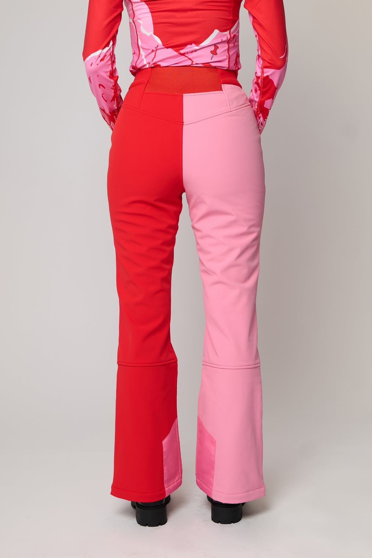 Slim Leg Ski Trouser - Red and Pink