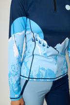Mid Layer 1/4 Zip Thermal - Blue ColourBlock Pre Order