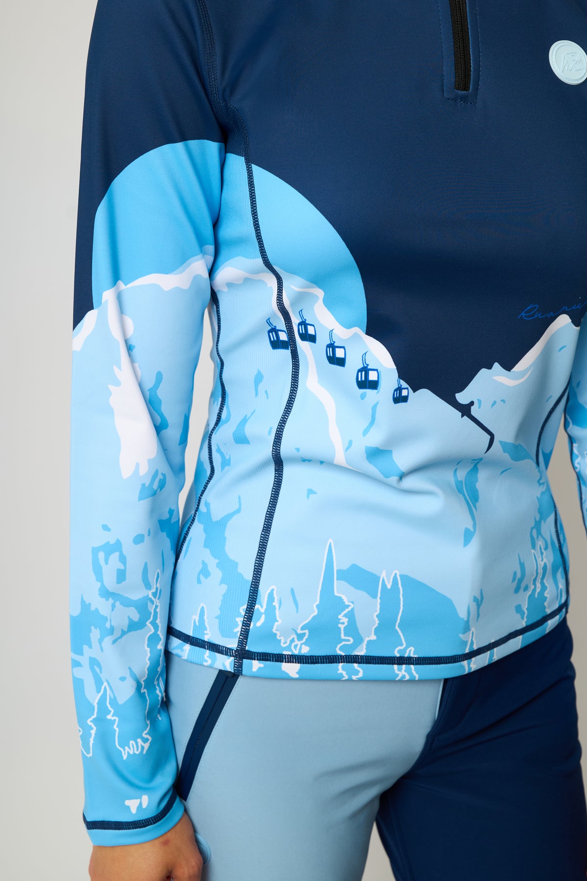 Mid Layer 1/4 Zip Thermal - Blue ColourBlock Pre Order