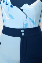 Slim Leg Ski Trouser - Blue ColourBlock