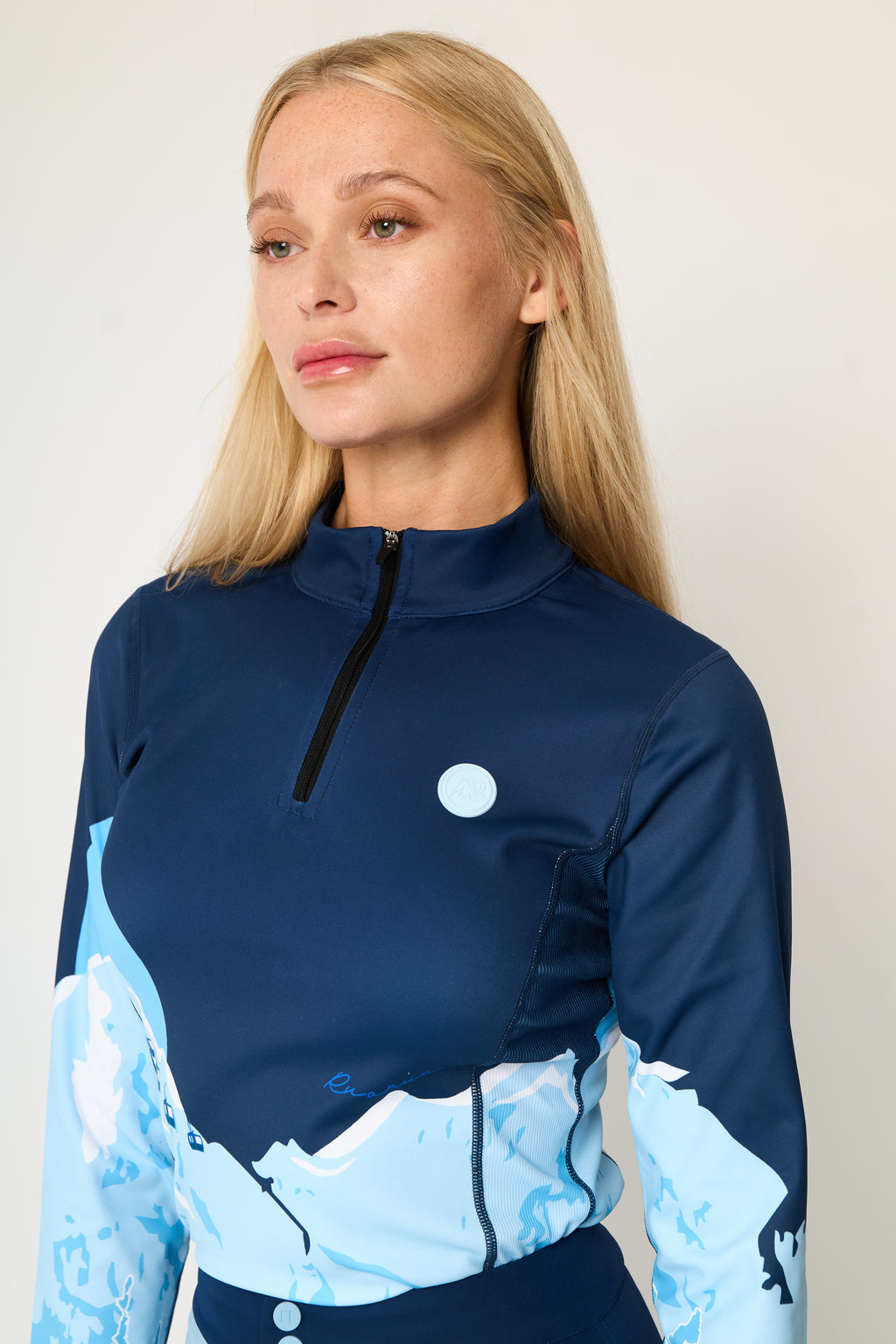 Mid Layer 1/4 Zip Thermal - Blue ColourBlock Pre Order