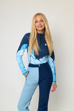 Mid Layer 1/4 Zip Thermal - Blue ColourBlock Pre Order