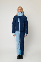 Slim Leg Ski Trouser - Blue ColourBlock