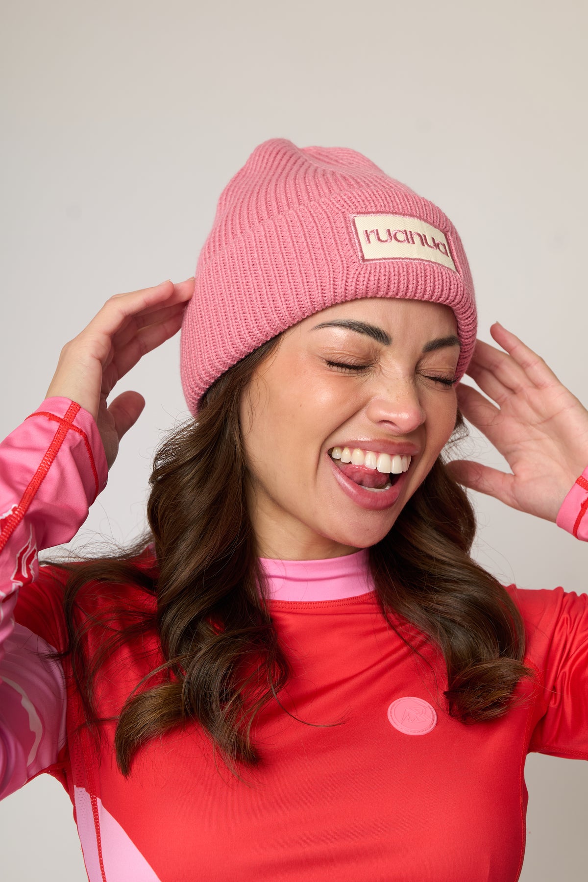 Ribbed Beanie - Pink