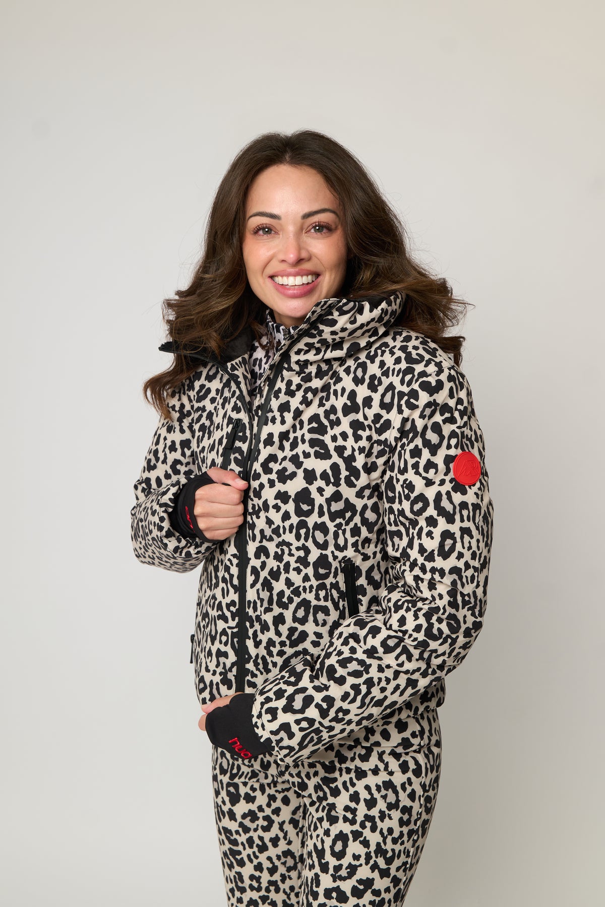 Padded Down Ski Jacket - Leopard