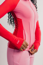 Zip Through Sculpting Mid Layer Thermal Top - Black