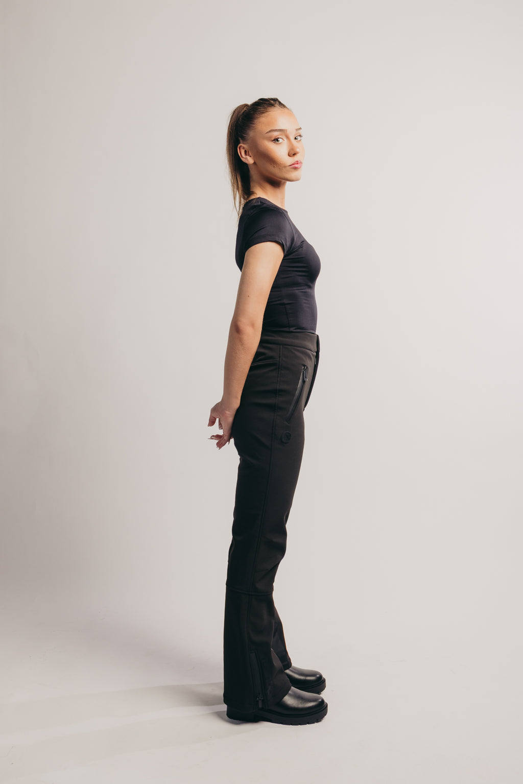 Slim Leg Ski Trouser - Black